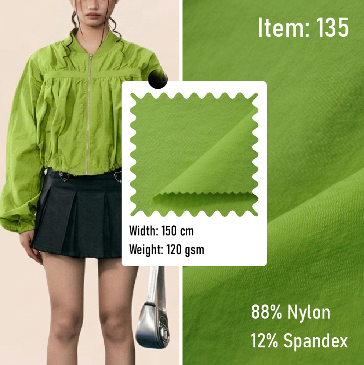 135 Woven Fabric Sportswear 88% Nylon 12% Spandex