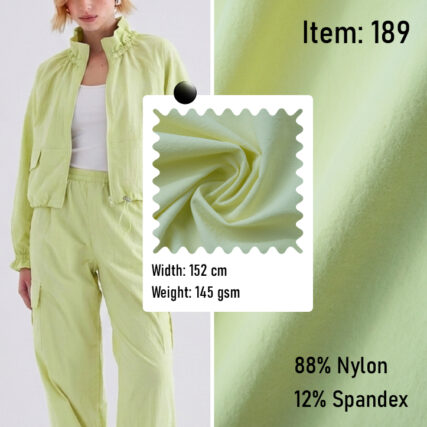 189 Woven Fabric Sportswear 88% Nylon 12% Spandex
