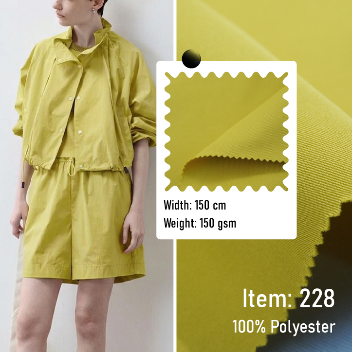 228 Woven Fabric Sportswear 100% Polyester