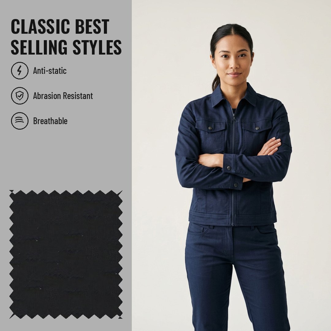 WK107 Anti-static Woven Fabric Twill 100% Polyester - Ảnh 2