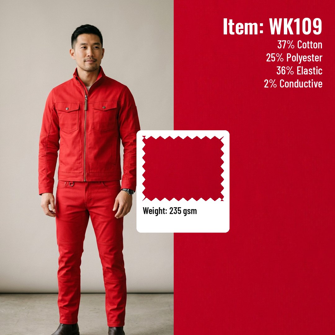 WK109 Anti-static Woven Fabric Twill CVC 37/25