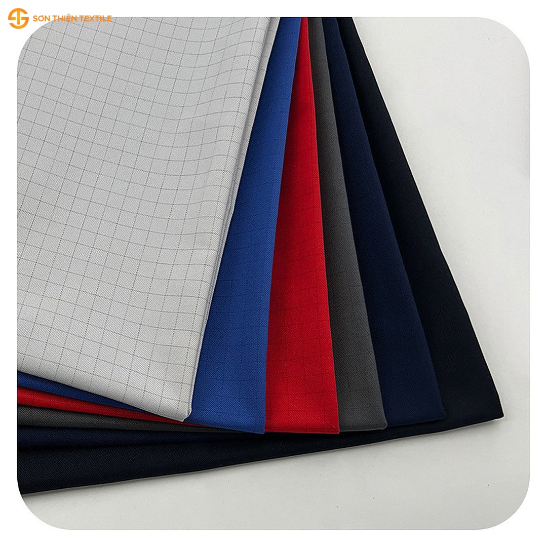 WK116 Anti-static Woven Fabric Twill 98% Polyester – ảnh vải thật 1