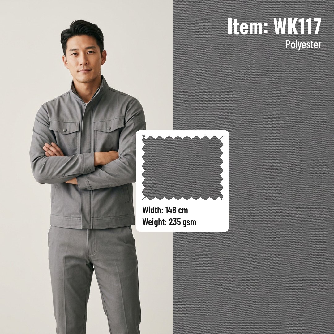 WK117 Anti-static Woven Fabric Twill 100% Polyester