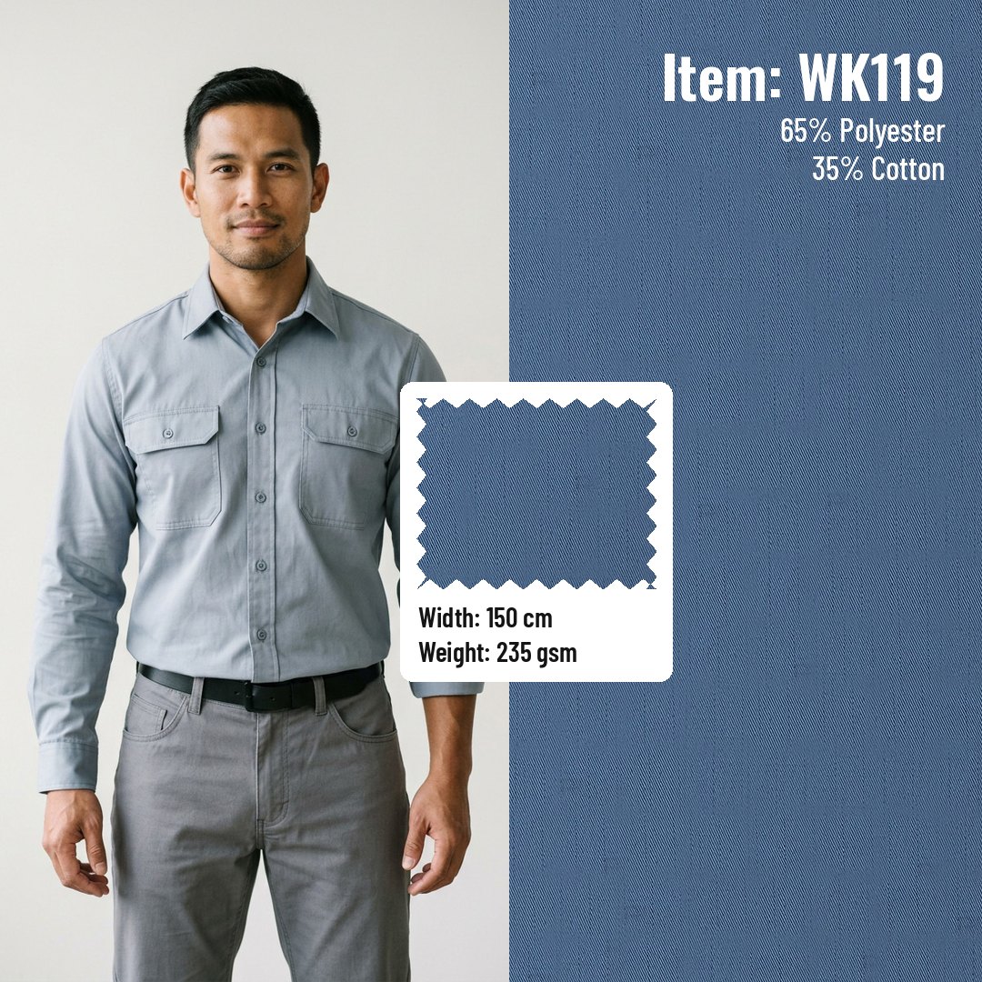 WK119 Anti-static Woven Fabric Drill T/C 65/35