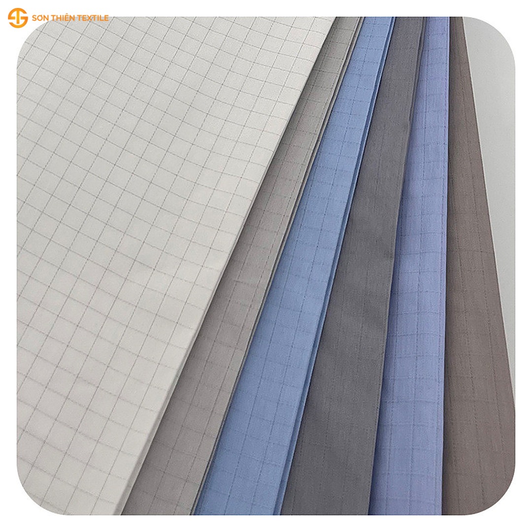 WK124 Anti-static Woven Fabric Poplin CVC 60/40 – ảnh vải thật 1