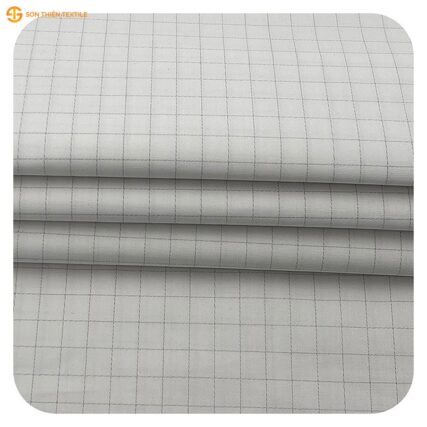 WK124 Anti-static Woven Fabric Poplin CVC 60/40 – ảnh vải thật 2