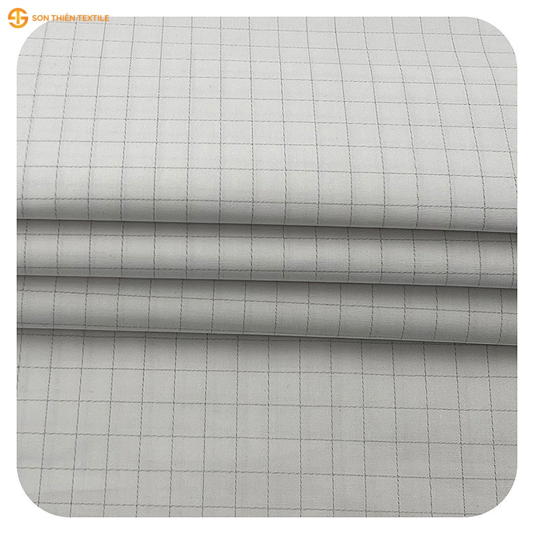 WK124 Anti-static Woven Fabric Poplin CVC 60/40 – ảnh vải thật 2