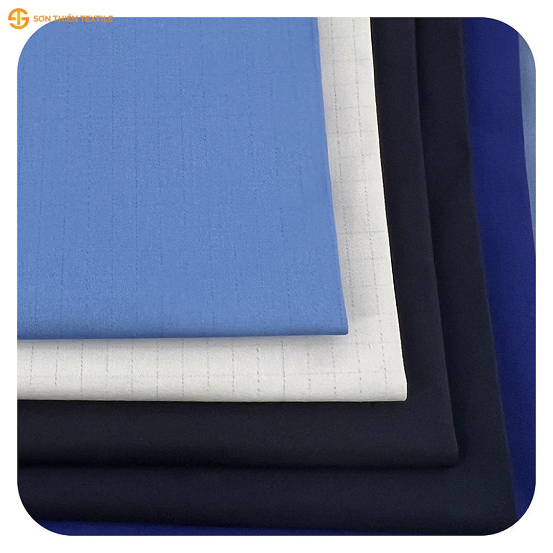 WK126 Anti-static Woven Fabric Ply-Yarn Drill CVC 60/40 – ảnh vải thật 1