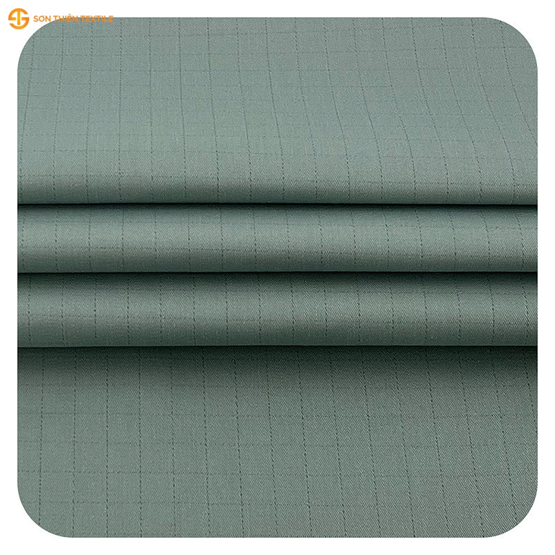 WK128 Anti-static Woven Fabric Fine Twill CVC 60/40 – ảnh vải thật 2