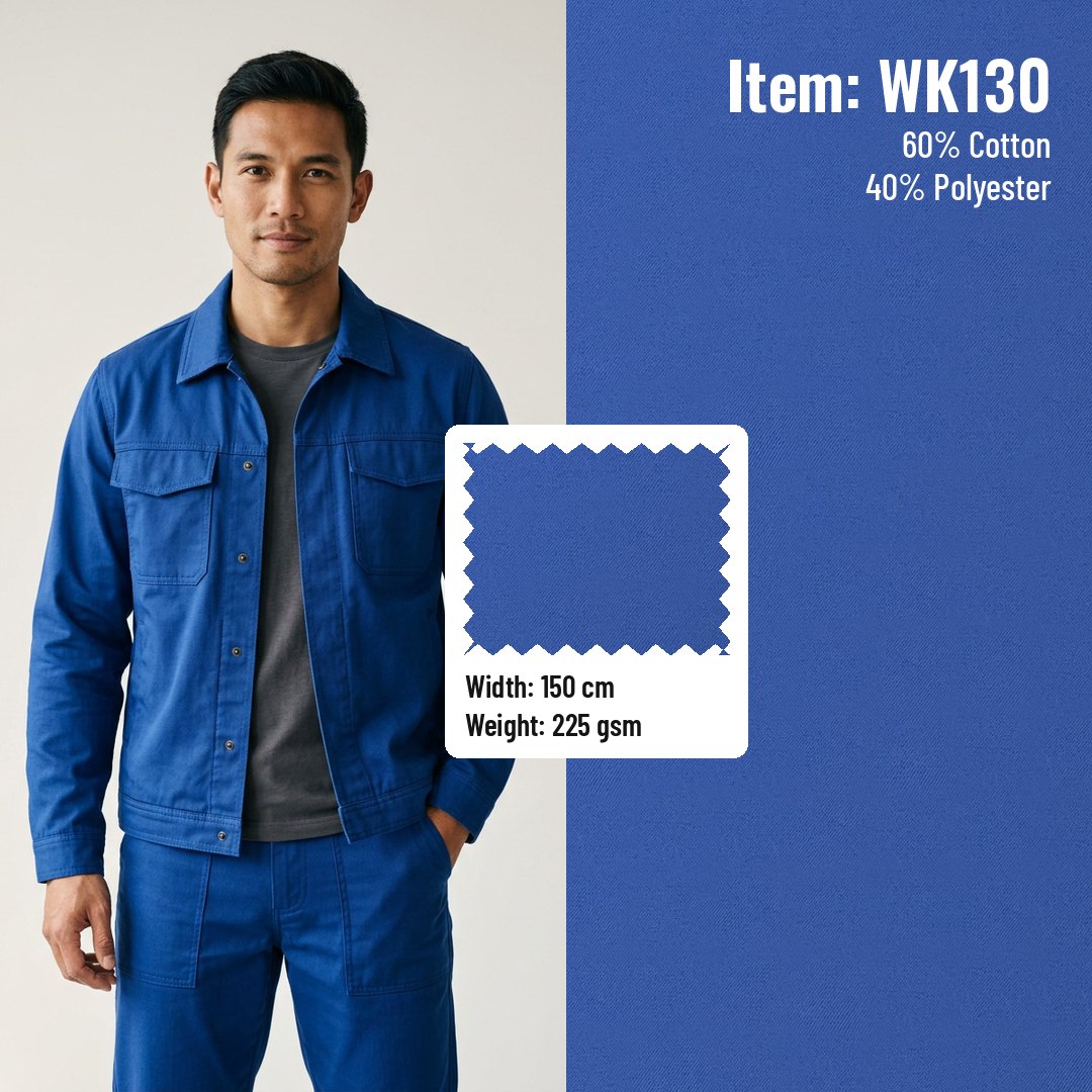 WK130 Anti-static Woven Fabric Twill CVC 60/40
