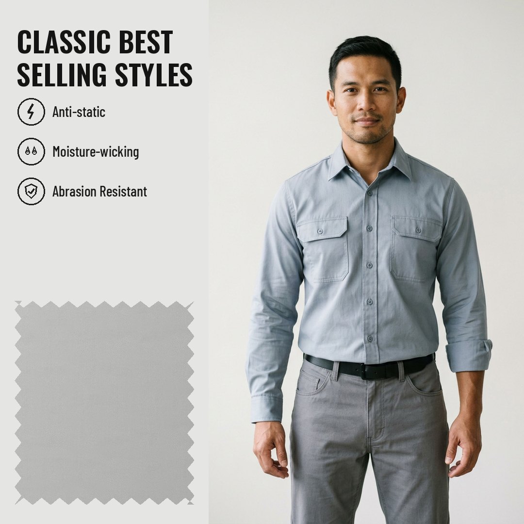 WK133 Anti-static Woven Fabric Twill T/C 65/34 - Ảnh 2