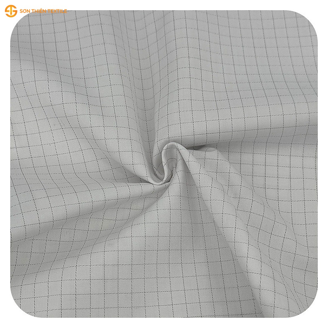 WK135 Anti-static Woven Fabric Twill CVC 59/39 – ảnh vải thật 2