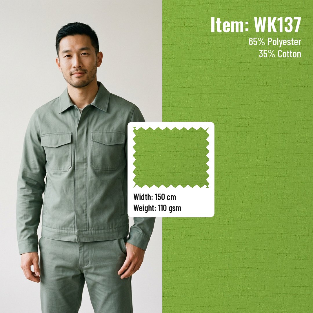 WK137 Anti-static Woven Fabric Fine Twill T/C 65/35