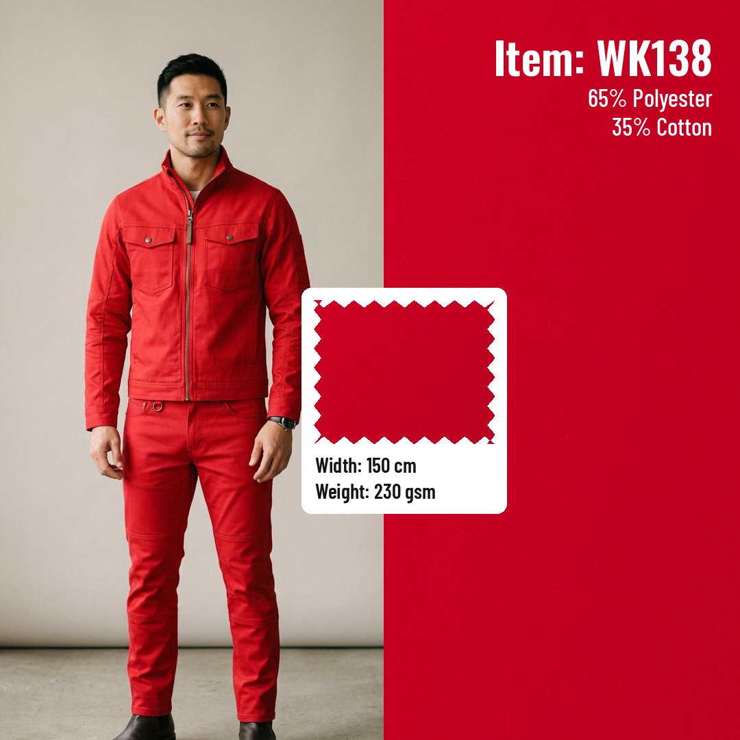 WK138 Anti-static Woven Fabric Ply-Yarn Drill T/C 65/35