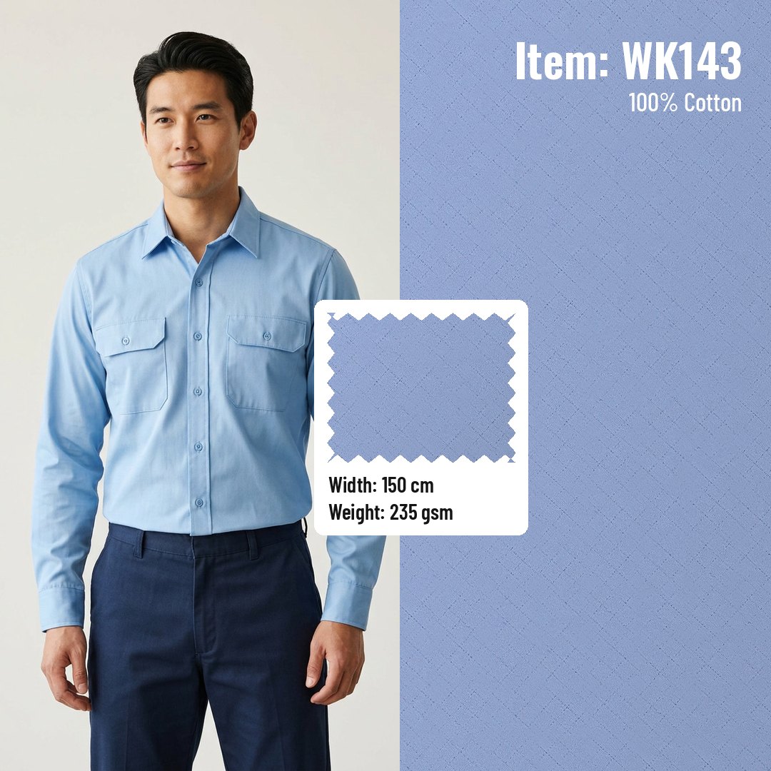 WK143 Anti-static Woven Fabric Ply-Yarn Drill 100% Cotton