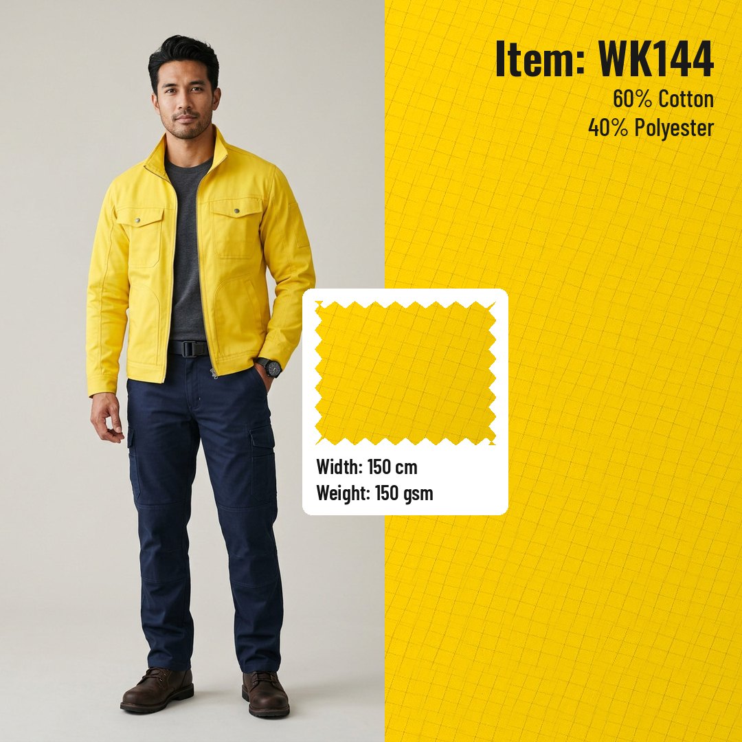 WK144 Anti-static Woven Fabric Twill CVC 60/40