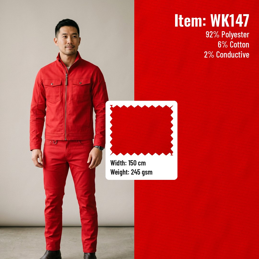 WK147 Anti-static Woven Fabric Twill T/C 92/6