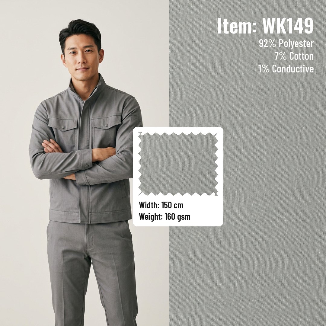 WK149 Anti-static Woven Fabric Twill T/C 92/7