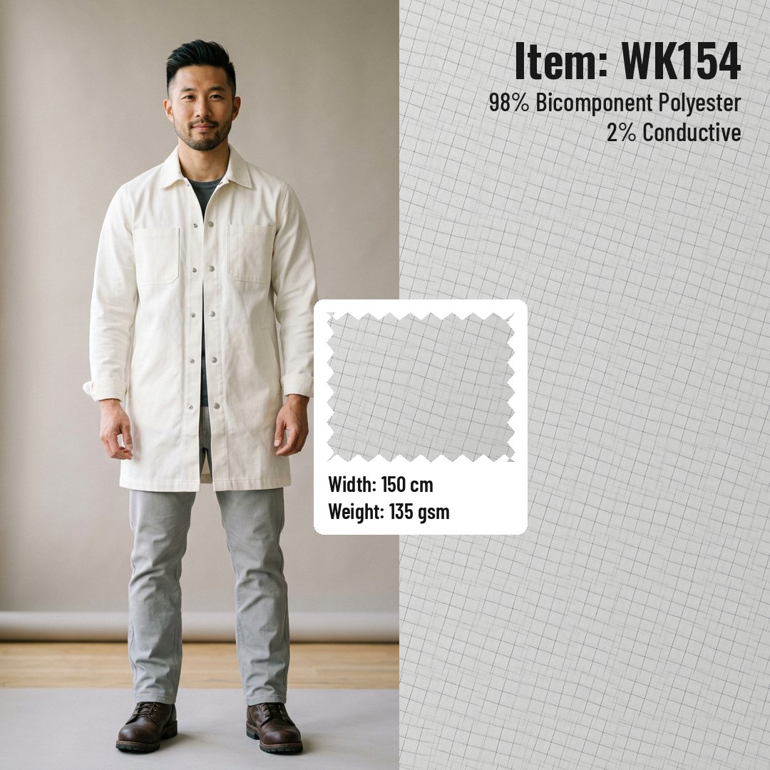 WK154 Anti-static Woven Fabric Twill 98% Polyester