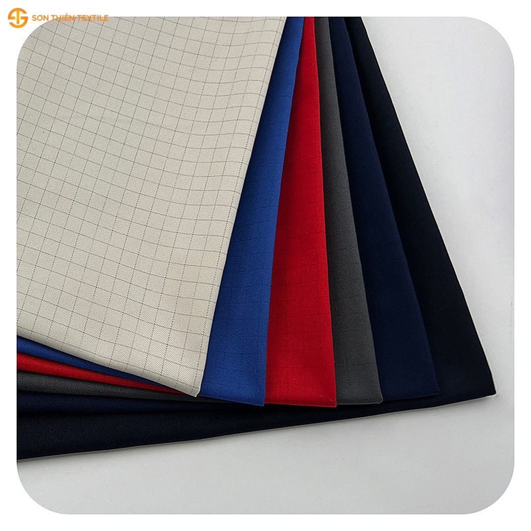 WK155 Anti-static Woven Fabric Twill 98% Polyester – ảnh vải thật 1