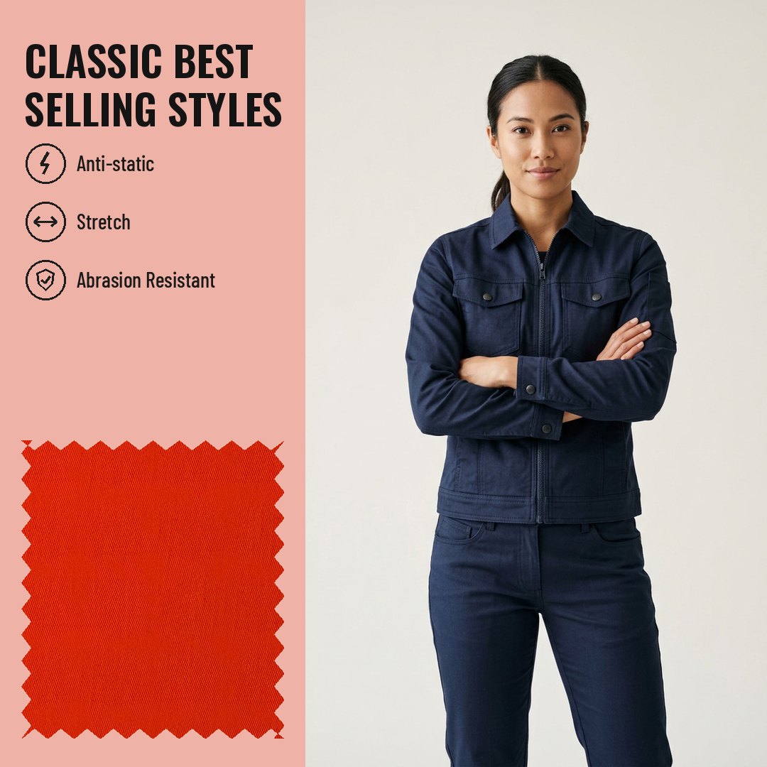 WK157 Anti-static Woven Fabric Twill T/C 65/35 - Ảnh 2