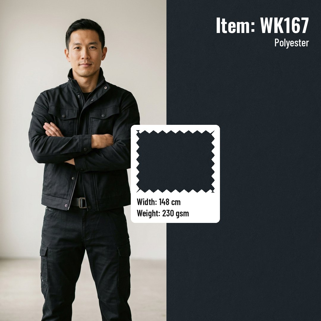 WK167 Anti-static Woven Fabric Twill 100% Polyester