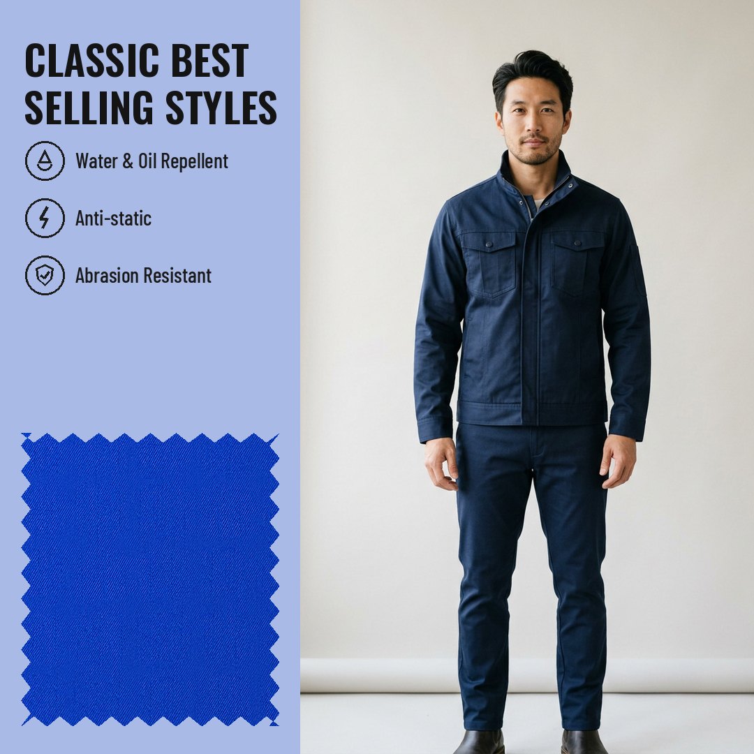 WK204 Water & Oil Repellent Woven Fabric Twill T/C - Ảnh 2