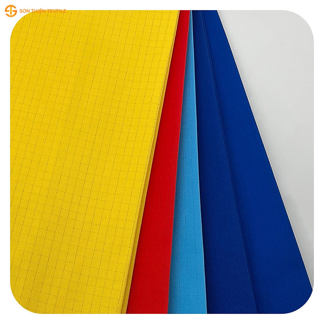 WK205 Water & Oil Repellent Woven Fabric Twill T/C – ảnh vải thật 1