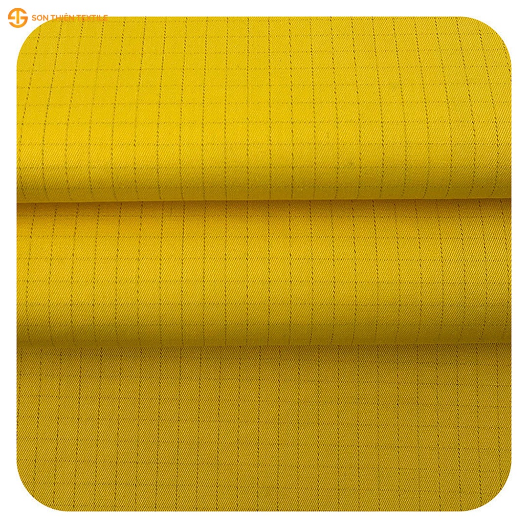 WK205 Water & Oil Repellent Woven Fabric Twill T/C – ảnh vải thật 2
