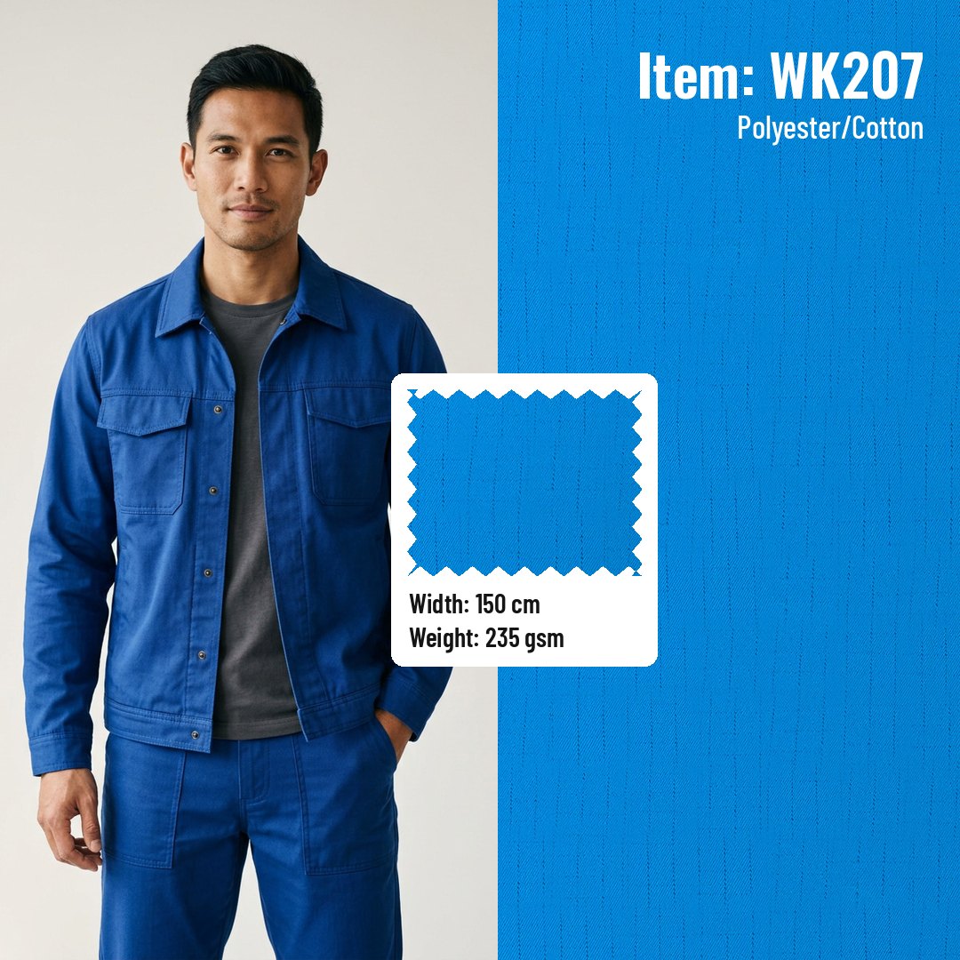 WK207 Water & Oil Repellent Woven Fabric Twill T/C