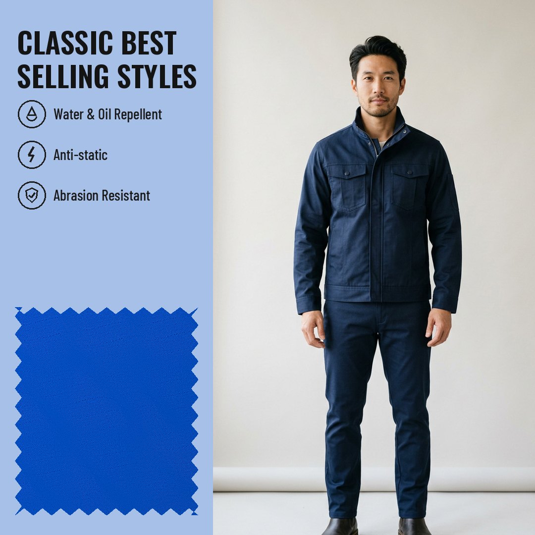 WK208 Water & Oil Repellent Woven Fabric Twill T/C - Ảnh 2