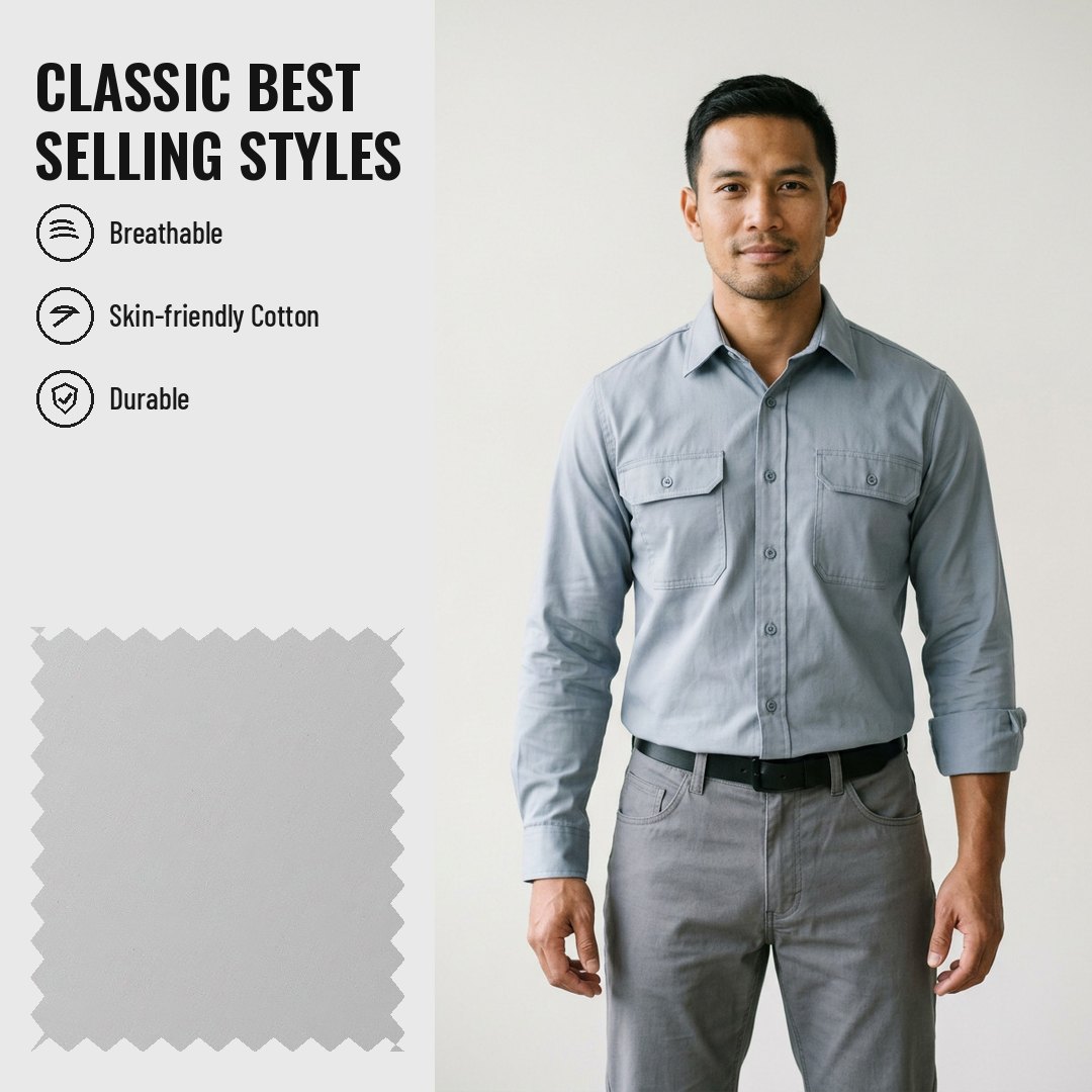 WK507 Woven Fabric Fine Twill CVC 60/40 - Ảnh 2
