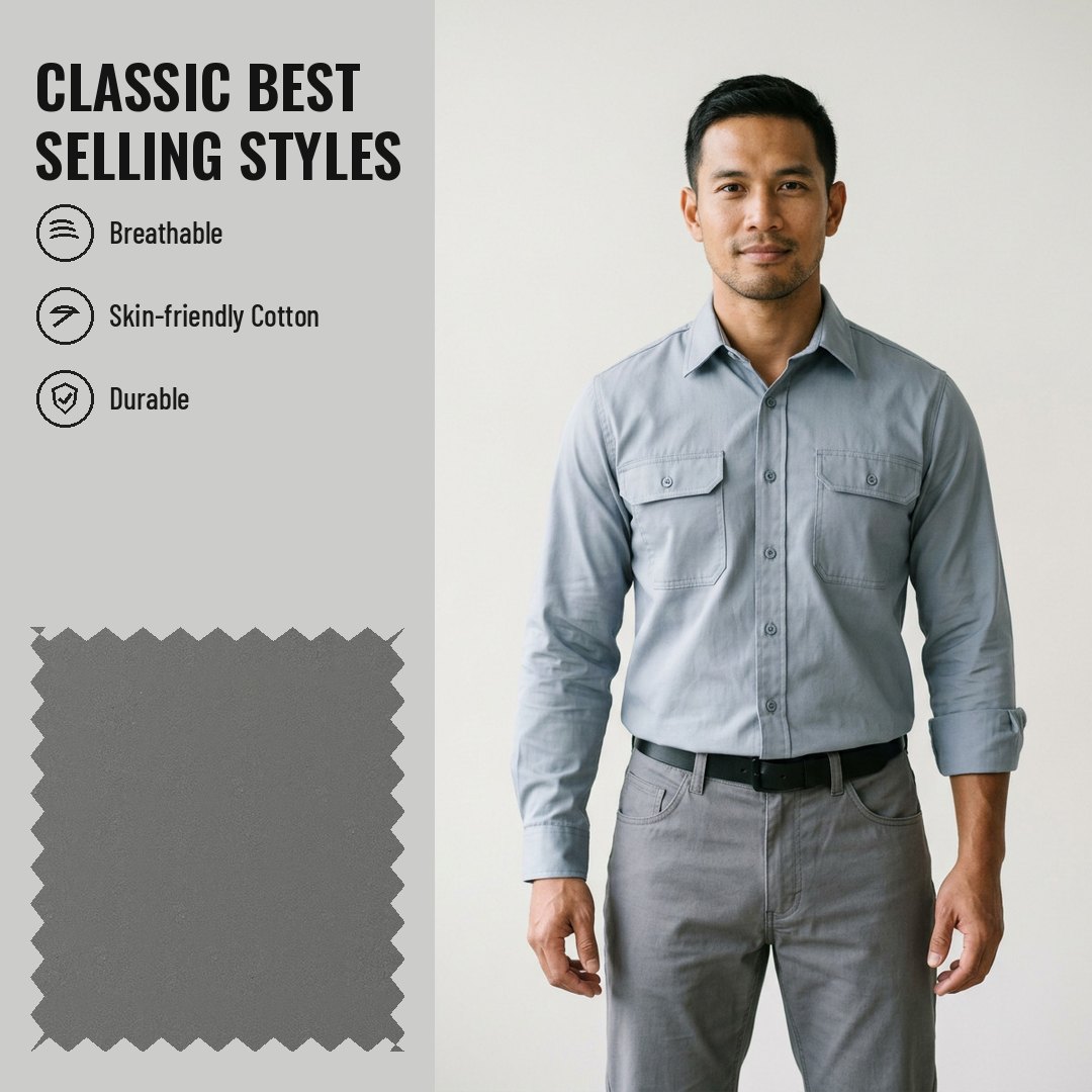 WK514 Woven Fabric Fine Twill CVC 60/40 - Ảnh 2