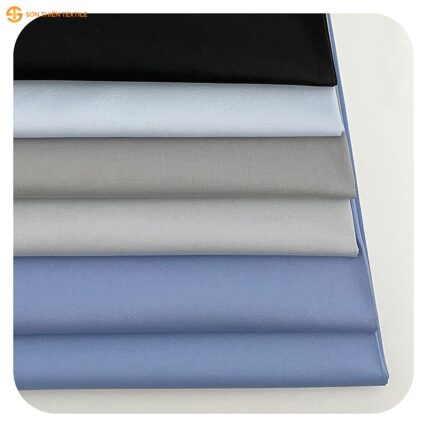 WK514 Woven Fabric Fine Twill CVC 60/40 – ảnh vải thật 1