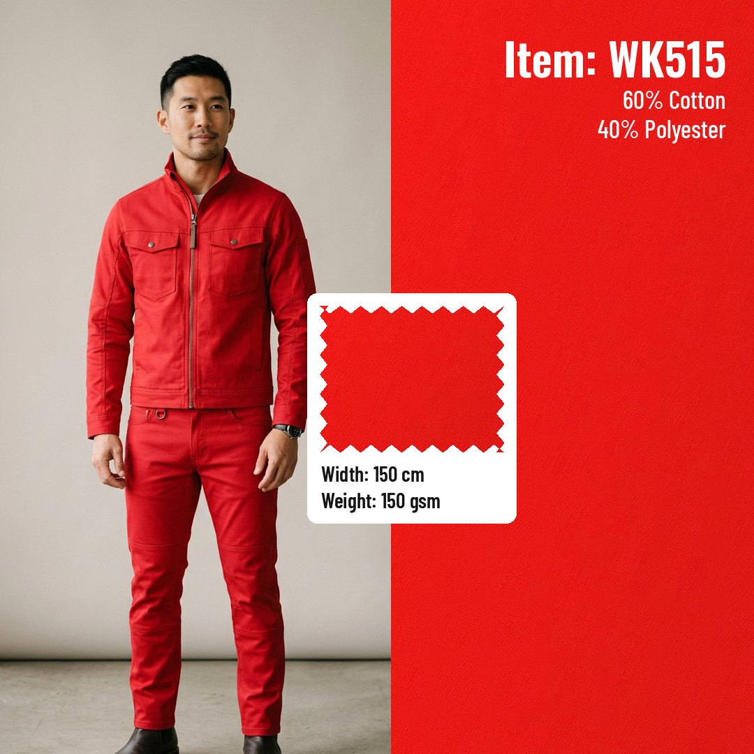 WK515 Woven Fabric Fine Twill CVC 60/40