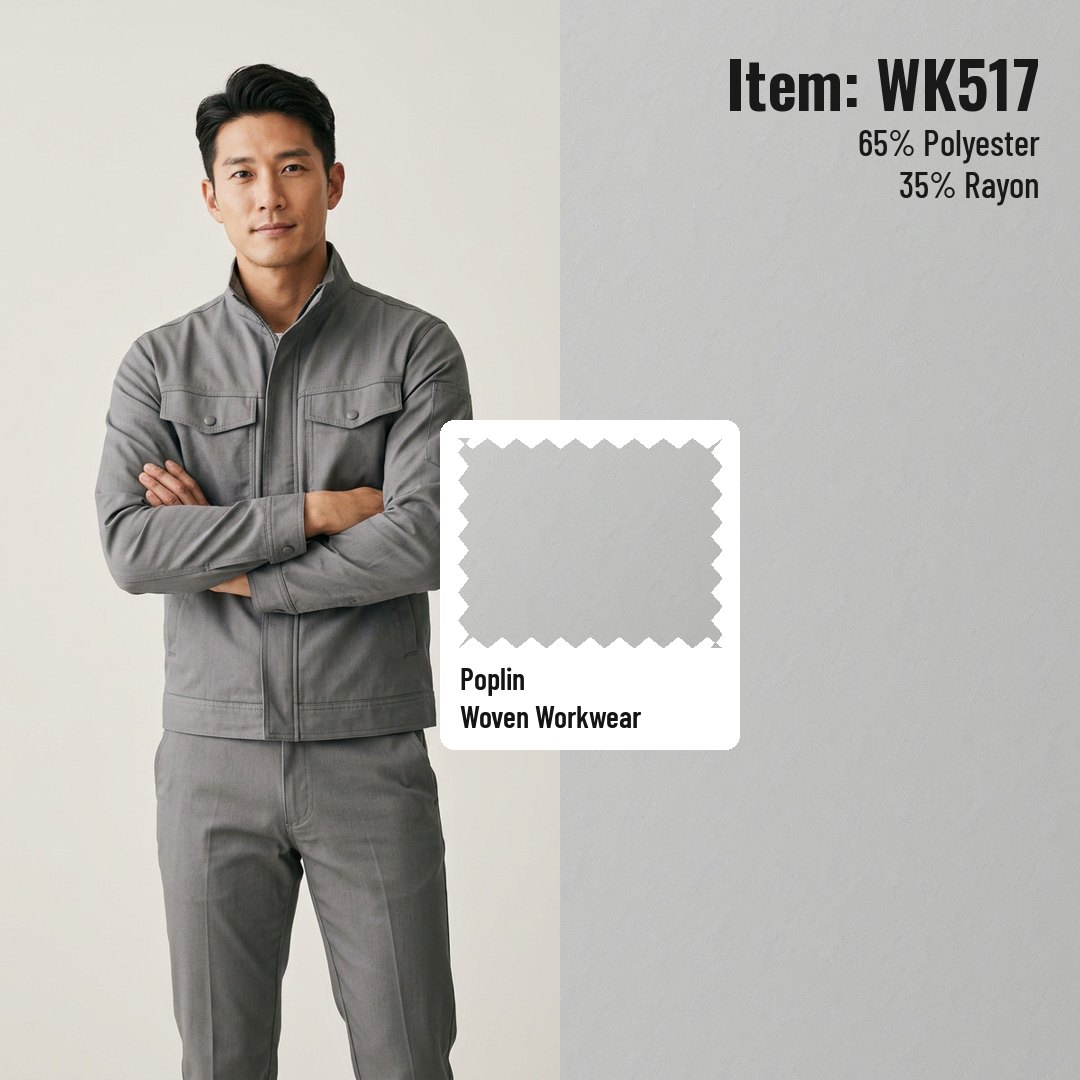 WK517 Woven Fabric Poplin T/R 65/35
