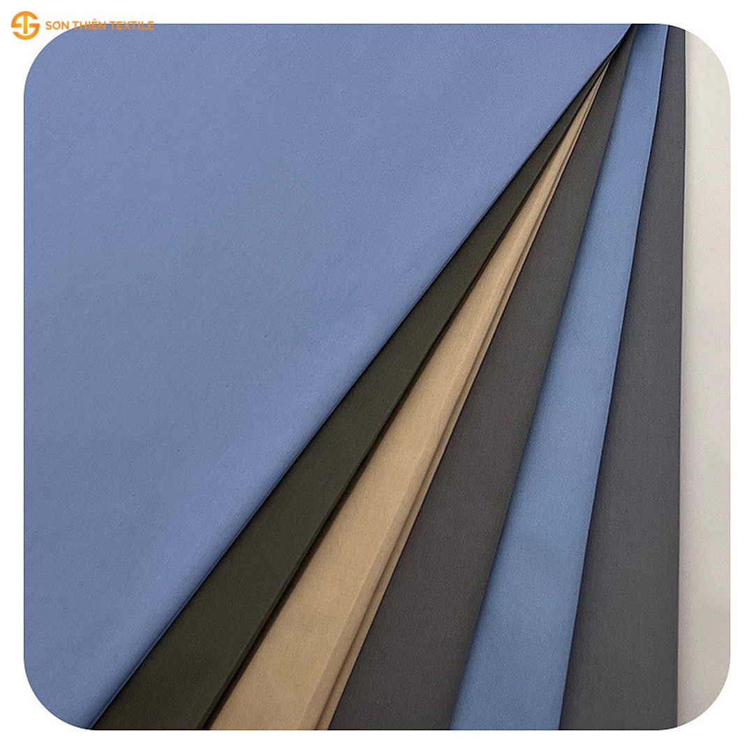 WK519 Woven Fabric Fine Twill CVC 60/40 – ảnh vải thật 1