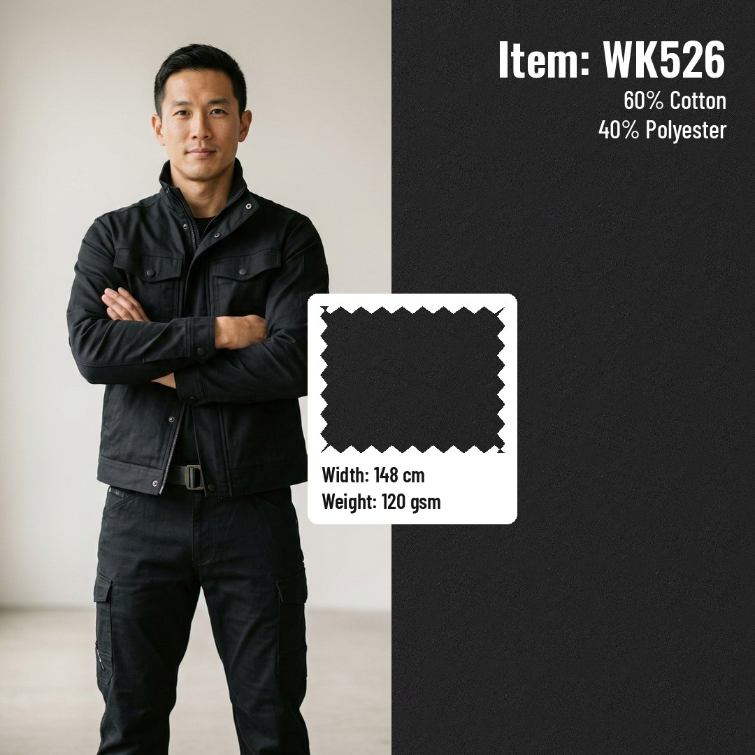 WK526 Woven Fabric High-Density Twill CVC 60/40
