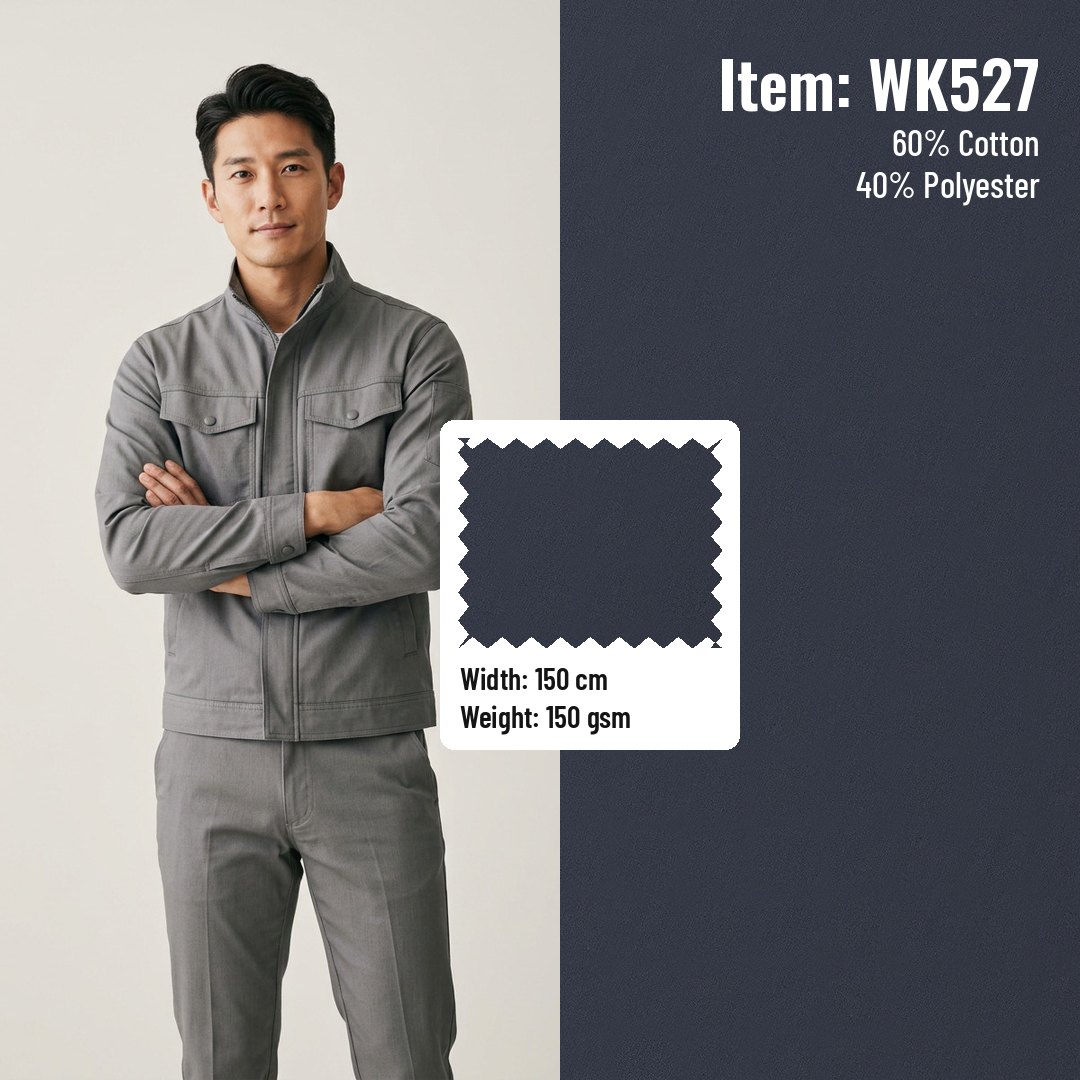 WK527 Woven Fabric Fine Twill CVC 60/40