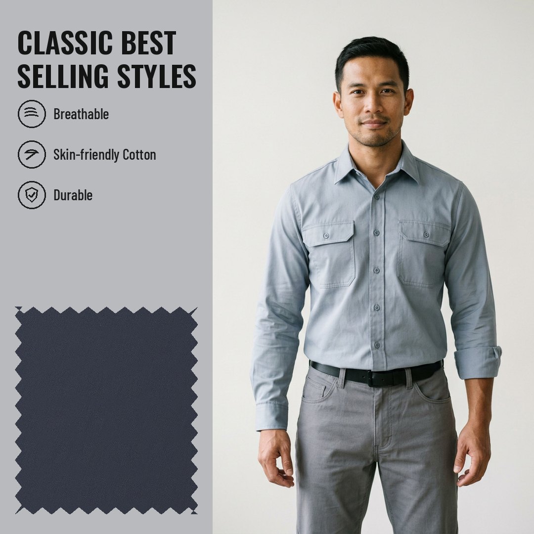 WK527 Woven Fabric Fine Twill CVC 60/40 - Ảnh 2