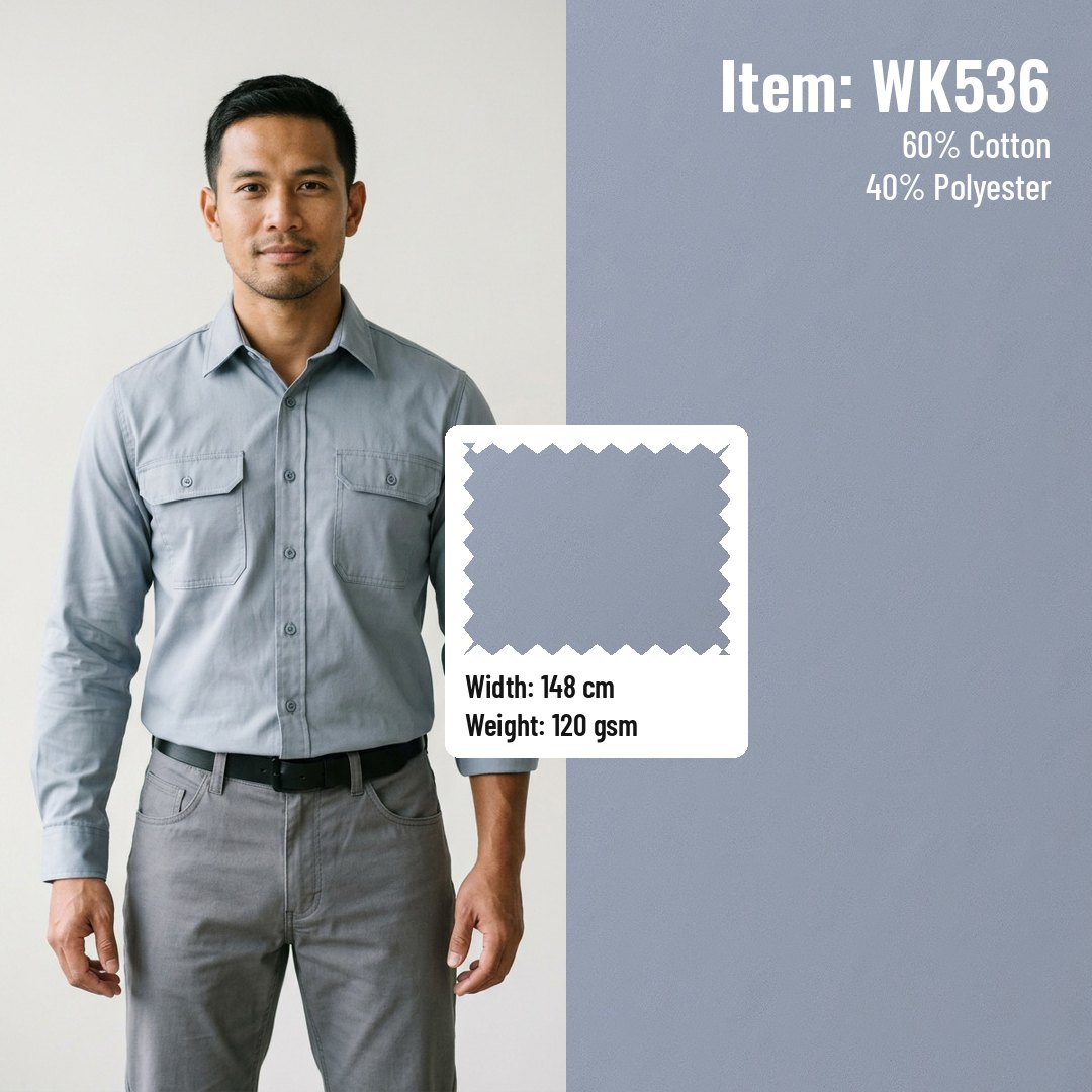WK536 Woven Fabric Twill CVC 60/40