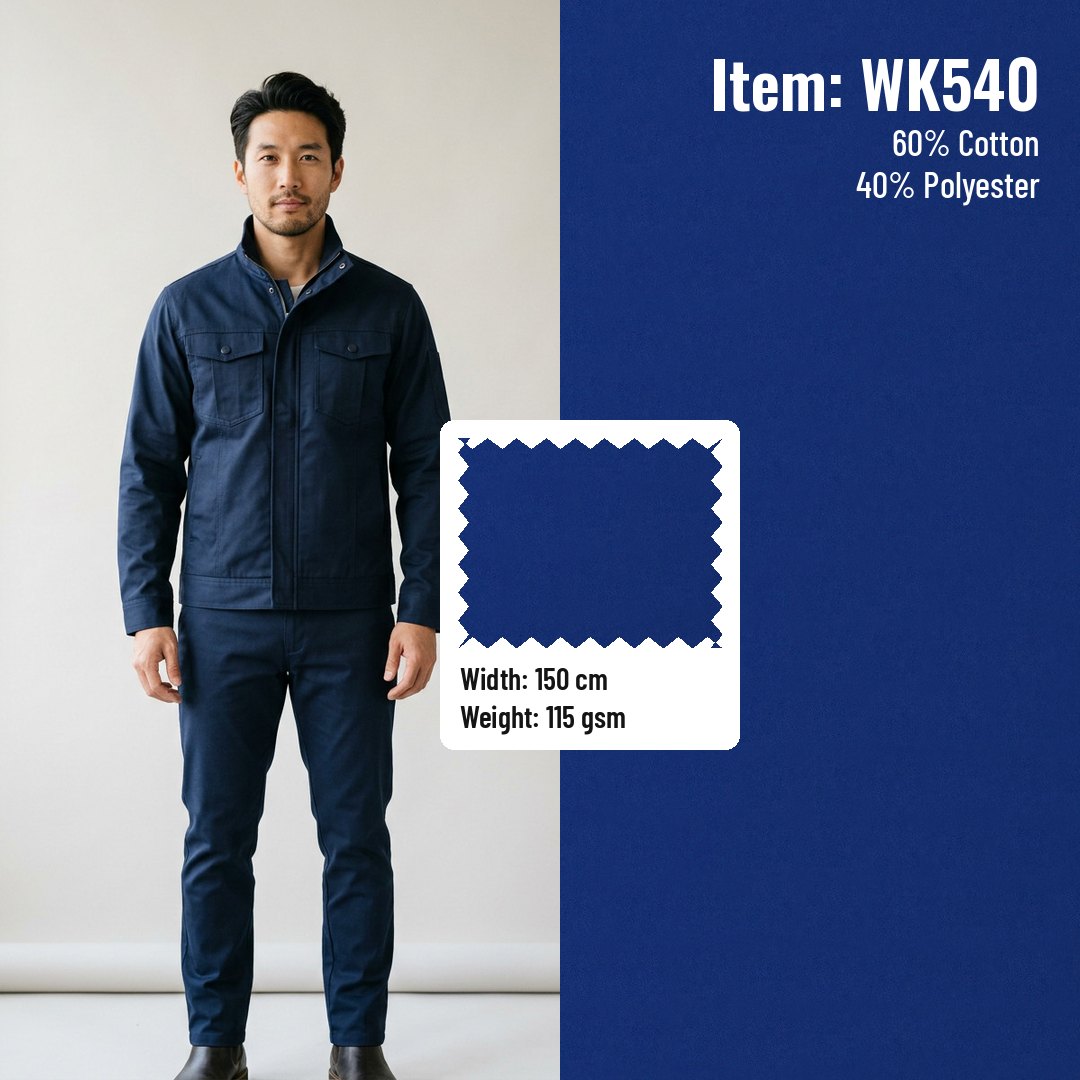 WK540 Woven Fabric Twill CVC 60/40