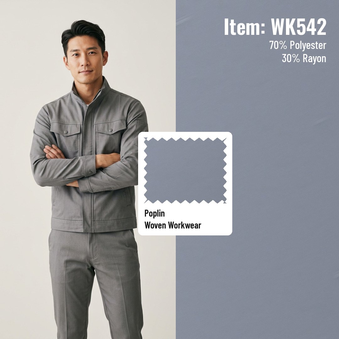 WK542 Woven Fabric Poplin T/R 70/30