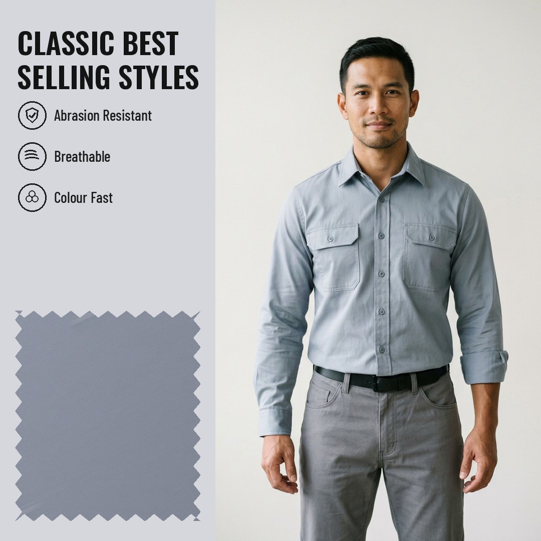 WK542 Woven Fabric Poplin T/R 70/30 - Ảnh 2
