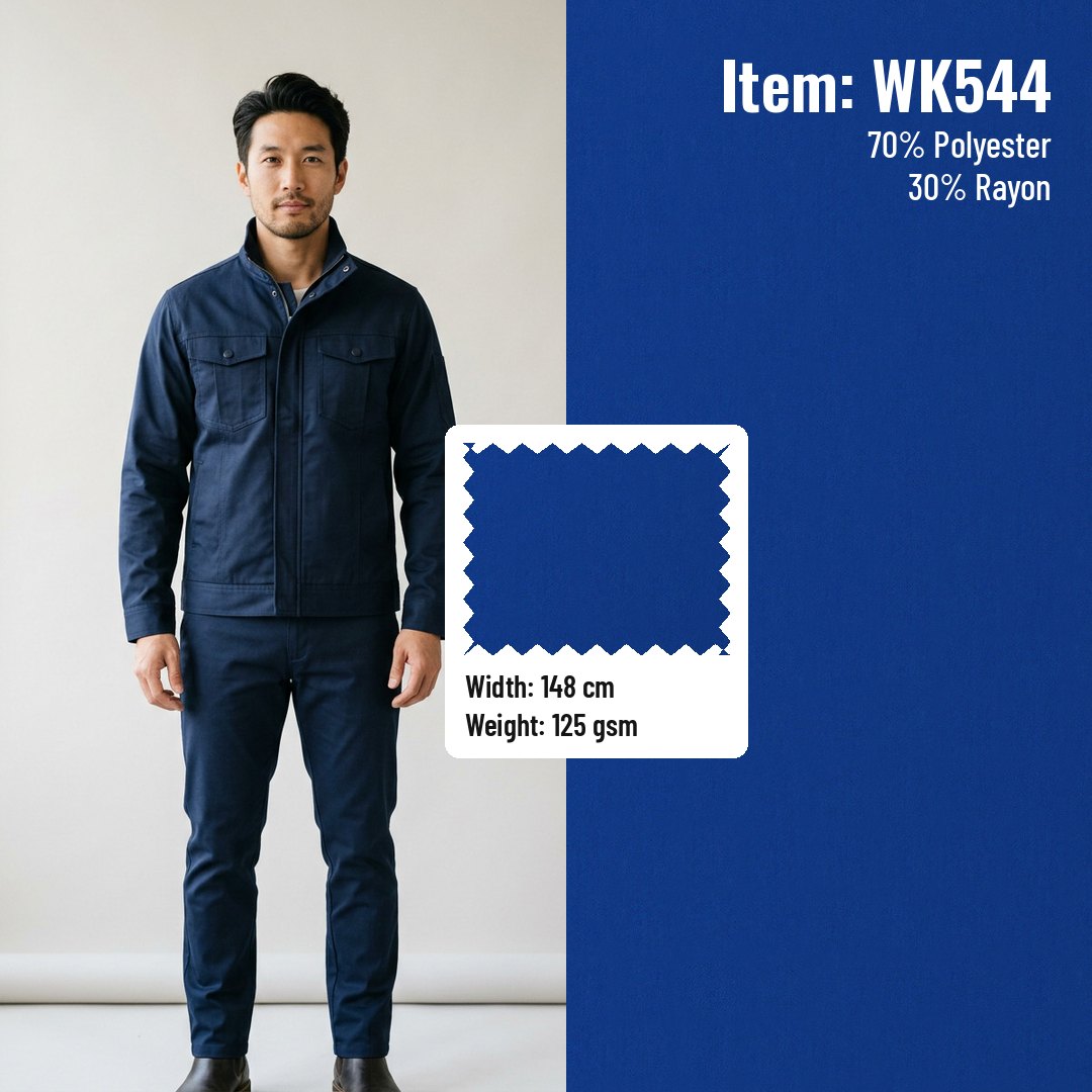 WK544 Woven Fabric Fine Twill T/R 70/30