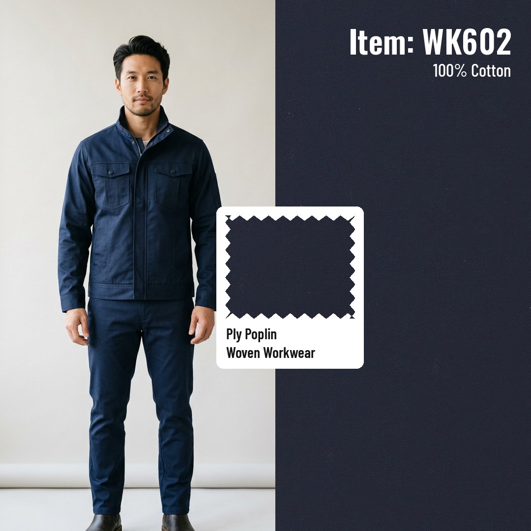 WK602 Woven Fabric Ply Poplin 100% Cotton