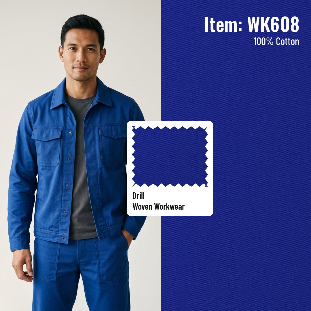 WK608 Woven Fabric Drill 100% Cotton