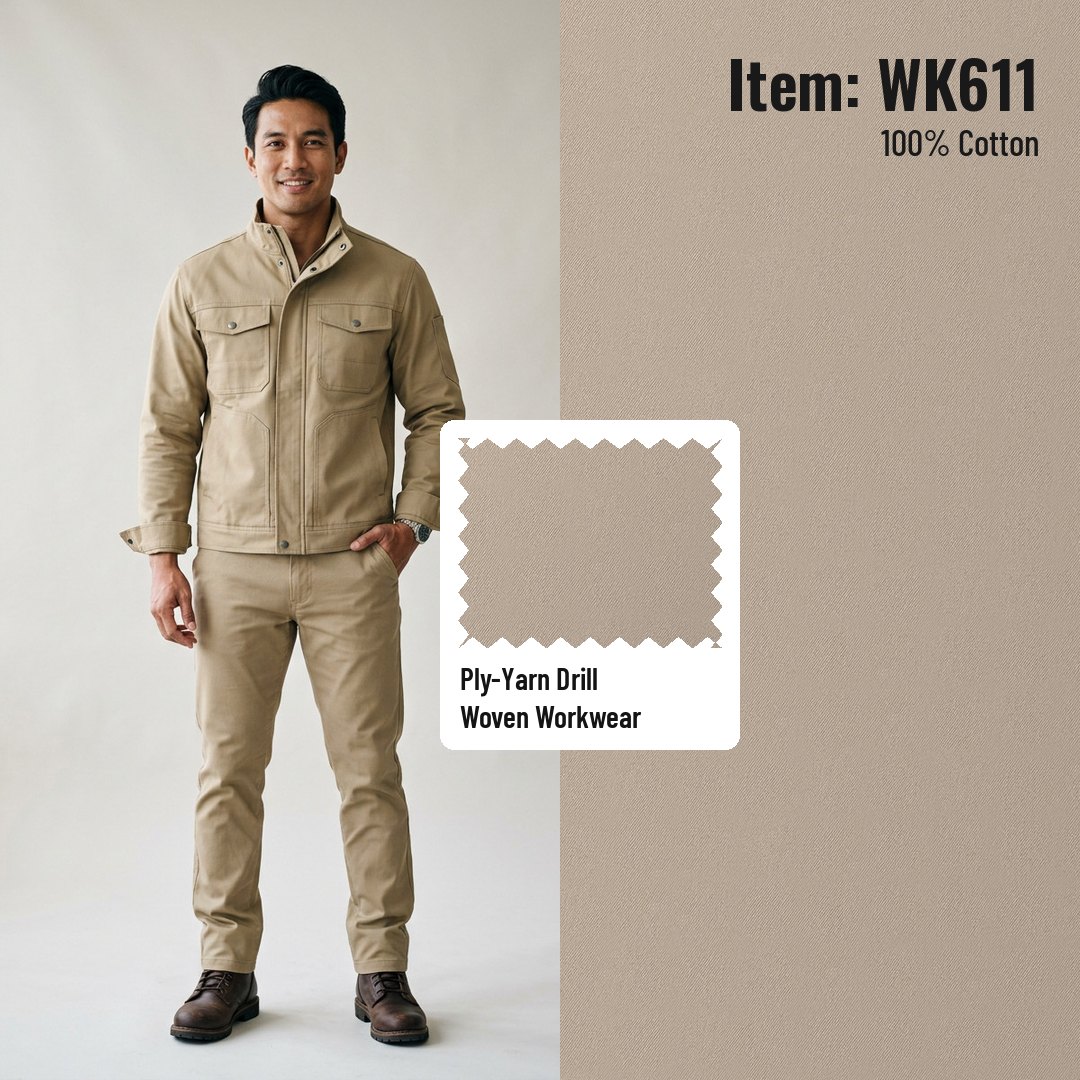 WK611 Woven Fabric Ply-Yarn Drill 100% Cotton