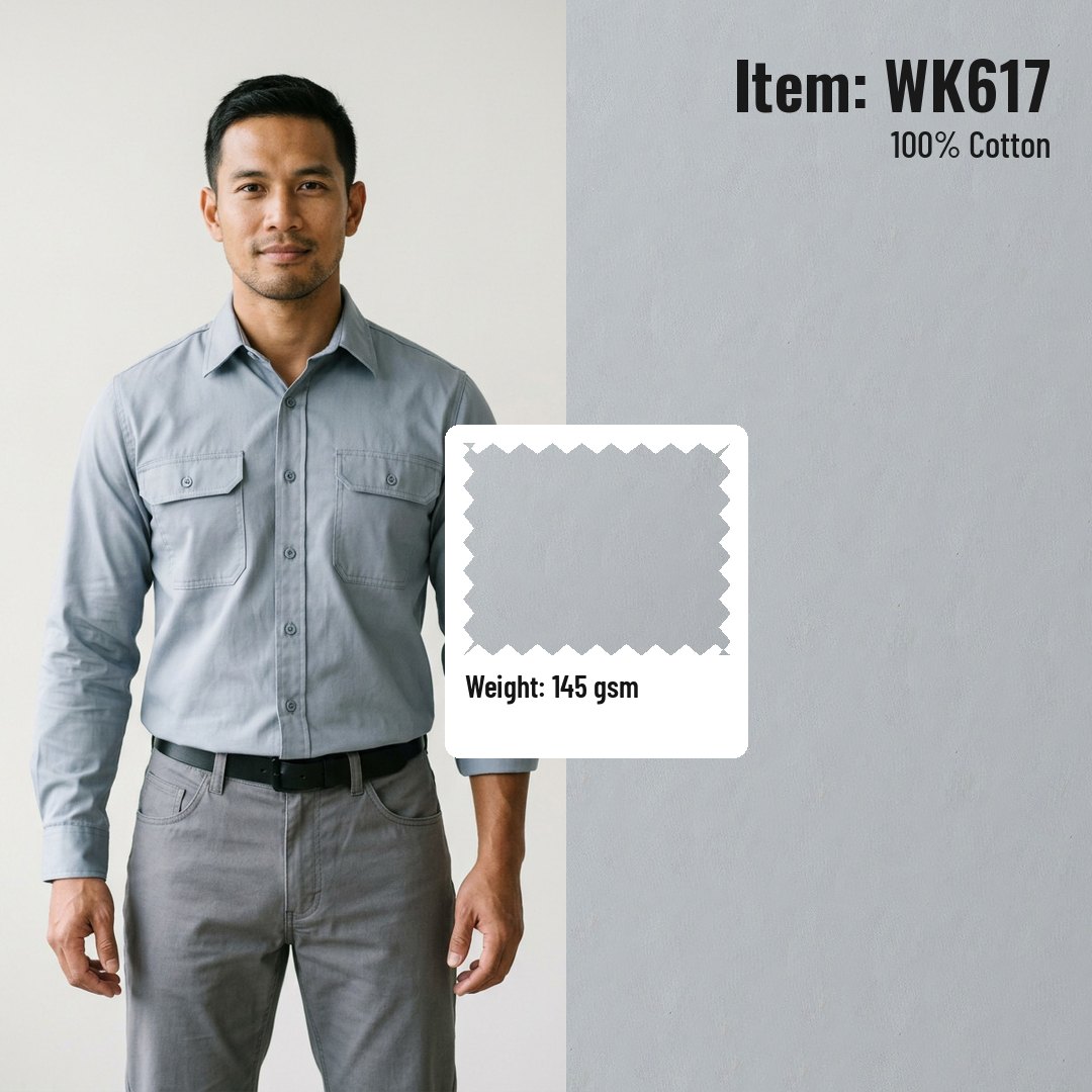 WK617 Woven Fabric Fine Twill 100% Cotton