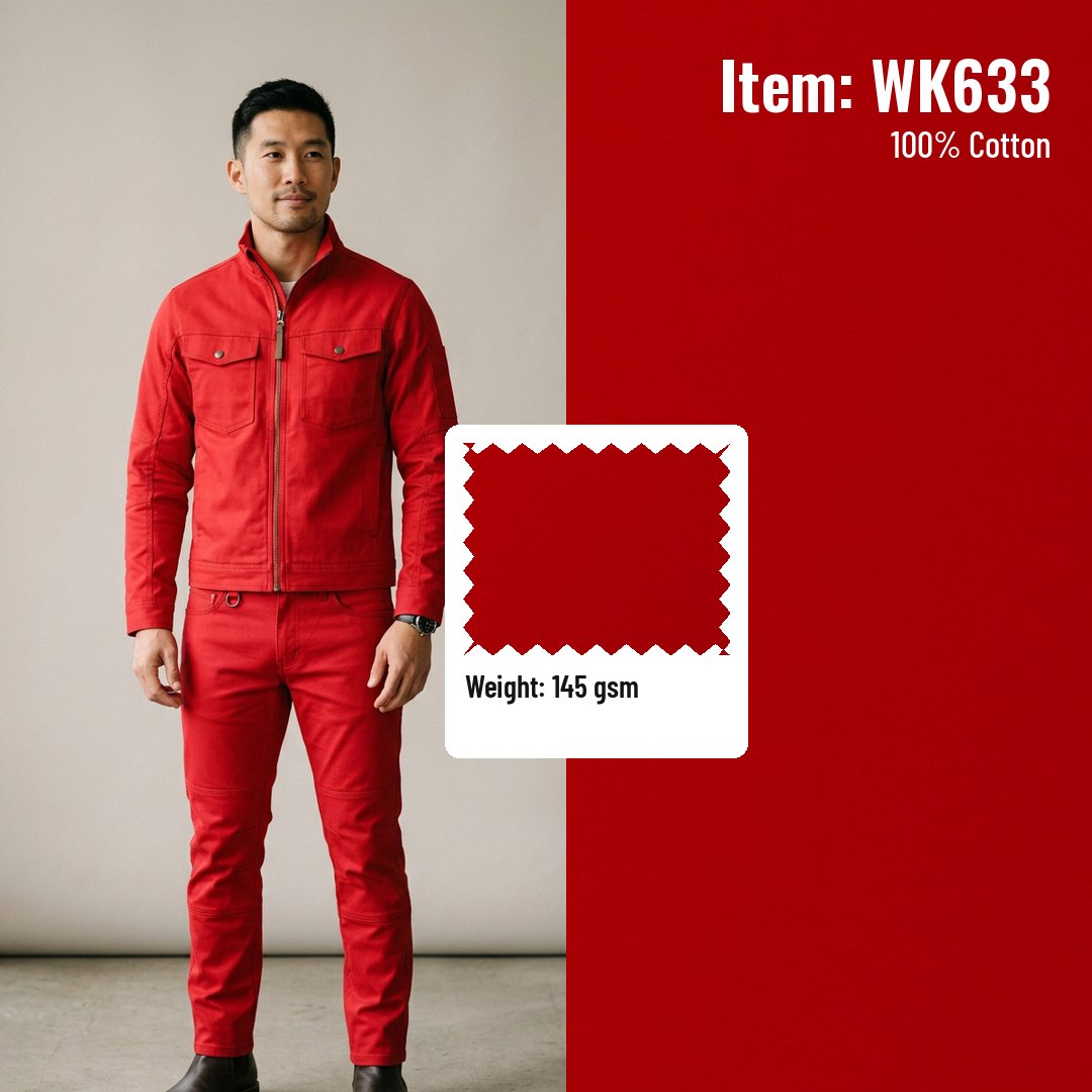 WK633 Woven Fabric Fine Twill 100% Cotton